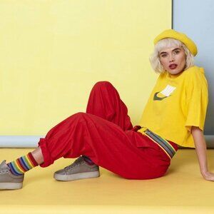 Lucy & Yak Alexa Red Cotton Trouser